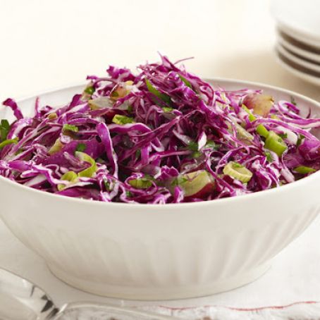 Red Coleslaw With Grapes