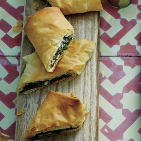Spinach, Herb, & Cheese Phyllo Rolls