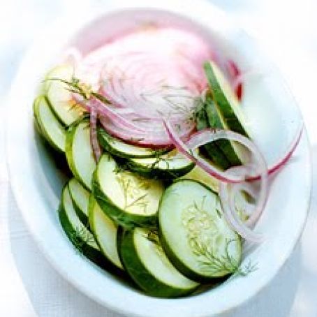 Quick Cucumber and Red-Onion Pickled Salad