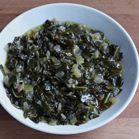 CIDER VINEGAR BRAISED GREENS