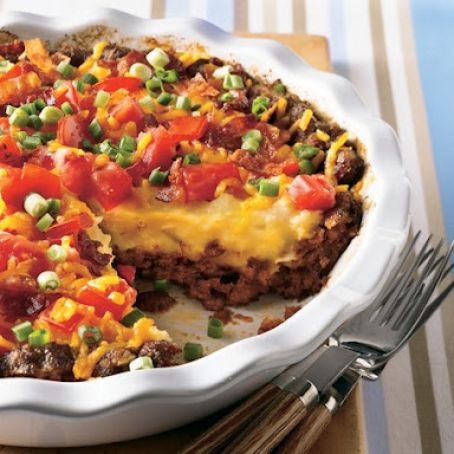 Bacon Cheeseburger Potato Pie