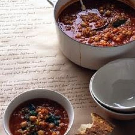 Chickpea, Tomato, and Spelt Soup