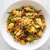 Fried Brown Rice with Pork and Shrimp