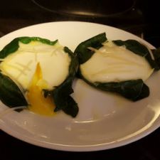 Poached Eggs with Spinach - Instant Pot