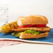 Tilapia Po'boy with Grilled Corn