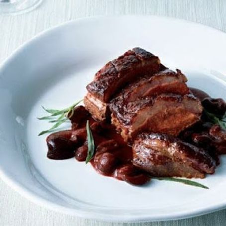 DUCK BREAST w/SWEET CHERRY SAUCE