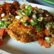 Oven Baked Fried Chicken with Pico de Gallo