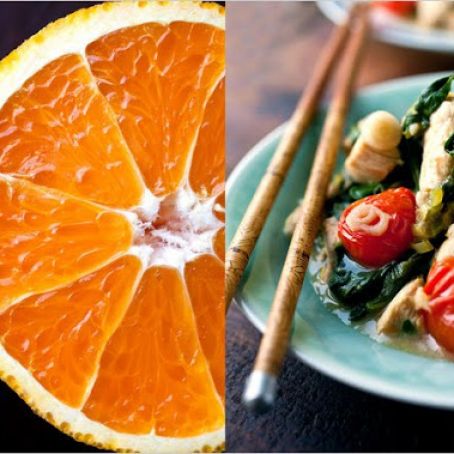 ORANGE CHICKEN w/VEGETABLES