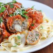 Provolone Stuffed Meatballs