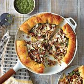 Sausage and Kale Pesto Pizza