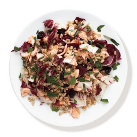 Salmon, Radicchio, and Farro Salad