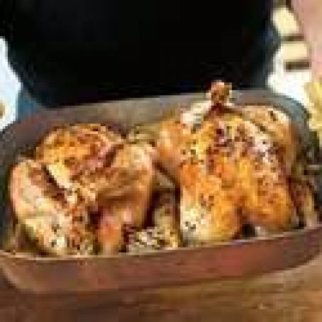Apple and Sage Roasted Chicken with Pan Juices