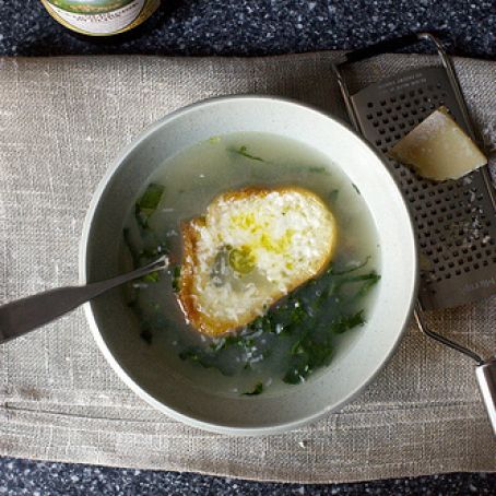 Parmesan Broth with Kale and White Beans {Smitten Kitchen}