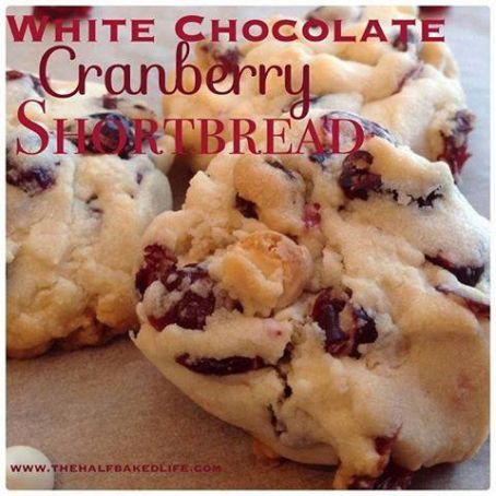 White Chocolate Cranberry Shortbread Cookies