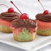 Italian Spumoni Cupcakes