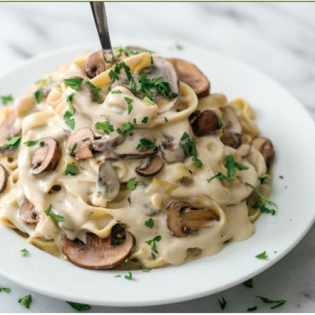 Mushroom Fettuccine Alfredo