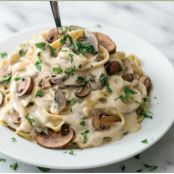 Mushroom Fettuccine Alfredo