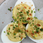 Deviled Eggs with Pickled Celery