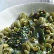 Green Pasta with Blue Cheese