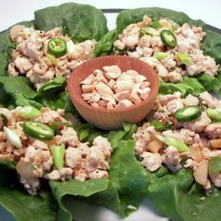 Thai Chicken in Lettuce Cups