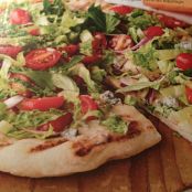 Pizza: Blue Cheese, Lettuce, and Tomato Pizza