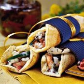 Grilled-Shrimp Gyros with Herbed Yogurt Spread