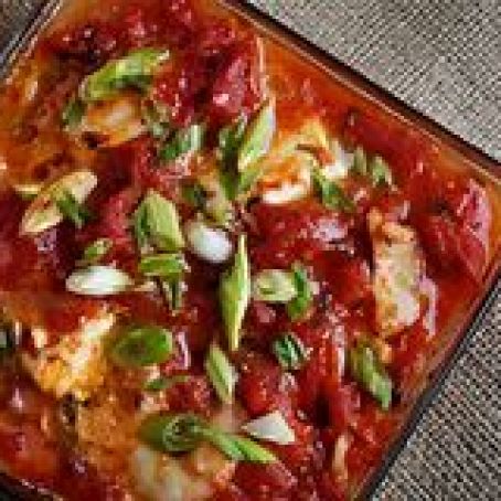 Shrimp and Scallop Bake with Tomato and Feta