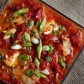 Shrimp and Scallop Bake with Tomato and Feta