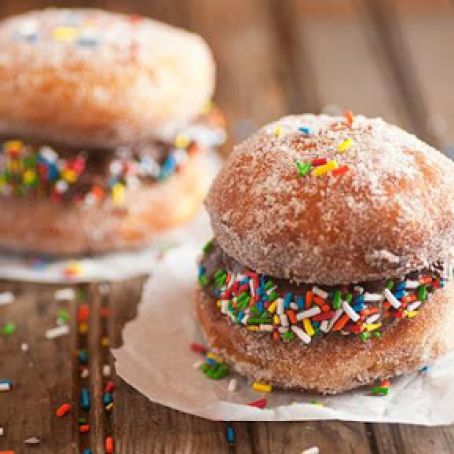 Donut Ice Cream Sandwiches