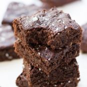 brownie - fudgy salted quinoa brownies