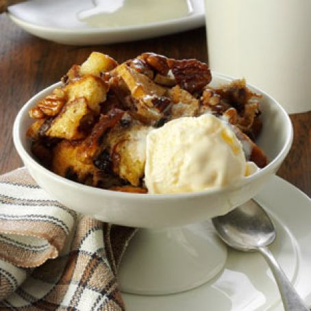 Apple-Nut Bread Pudding Recipe