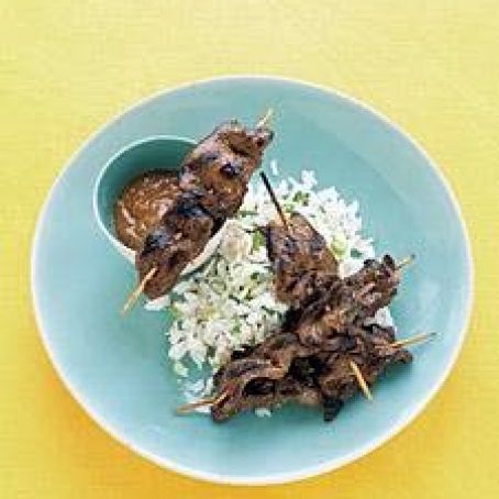 Beef Skewers with Peanut Dipping Sauce