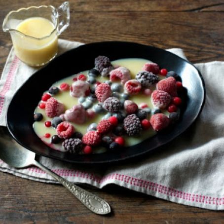 Iced Berries with Limoncello White Chocolate Sauce