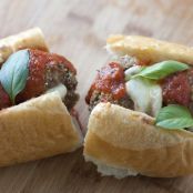 Pizza-Stuffed Meatball Hoagies