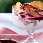 Roasted Summer Fruit With Spiced Mascarpone Cream