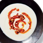 Cauliflower-Cashew Soup with Crispy Buckwheat