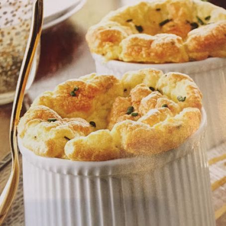 Mini Herbed Potato Souffles with Creme Fraiche