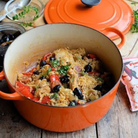 One Pot Spanish Chicken and Rice