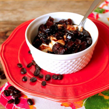 Greek Yogurt with Coffee and Fig Compote