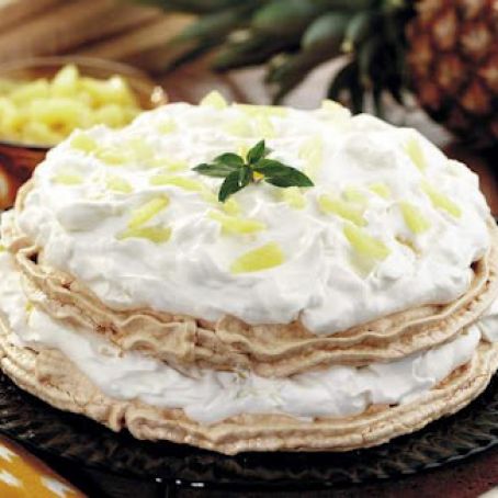 Pineapple Meringue Torte