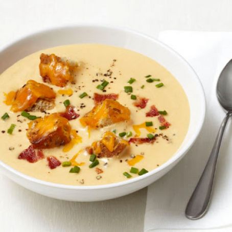 Apple Cheddar Soup with Bacon