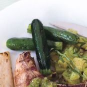 Grilled Garlic-Marinated Baby Zucchini