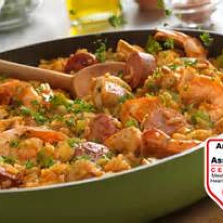AHA Campbell's Louisiana-Style Chicken, Sausage & Shrimp Skillet