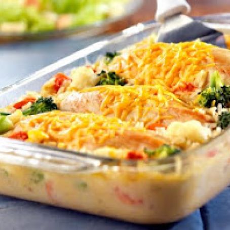 Cheesy Chicken and Rice Bake