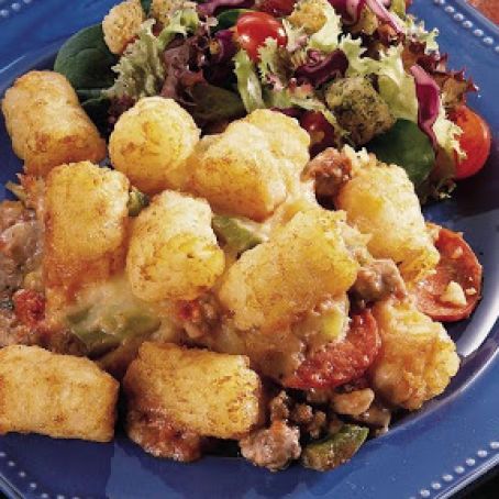 Tater Tot Pizza Casserole