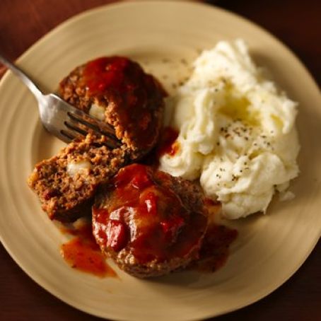 Easy Cheese-Stuffed Mini Meat Loaves