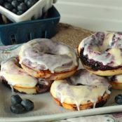 Blueberry Lemon Glazed Doughnuts