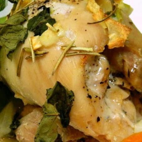 Garlic and Basil Baked Chicken Thighs