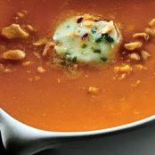 Carrot-Ginger Soup with Chile Butter and Roasted Peanuts