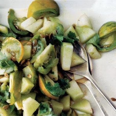 GREEN TOMATO & HONEYDEW MELON SALAD